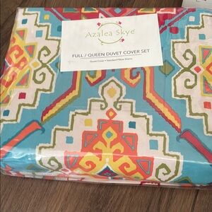 Azalea Skye Moroccan Night Full Queen Duve Cover Set with Shawns NWT